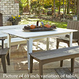 Chair Hourglass 85 inch Rectangular Outdoor Dining Table