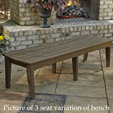 Chair Hourglass 4 Seat Outdoor Backless Bench