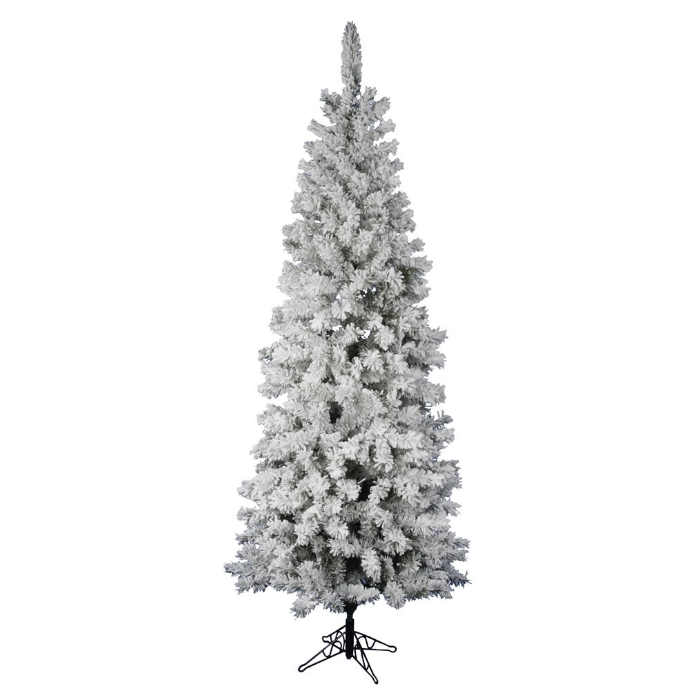 Vickerman 4.5 foot Flocked Pencil Pine Tree Unlit A100345