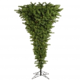 7.5 foot Green Upside Down Christmas Tree: Clear LEDs