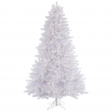 6.5 foot Crystal White Christmas Tree: Clear LEDs