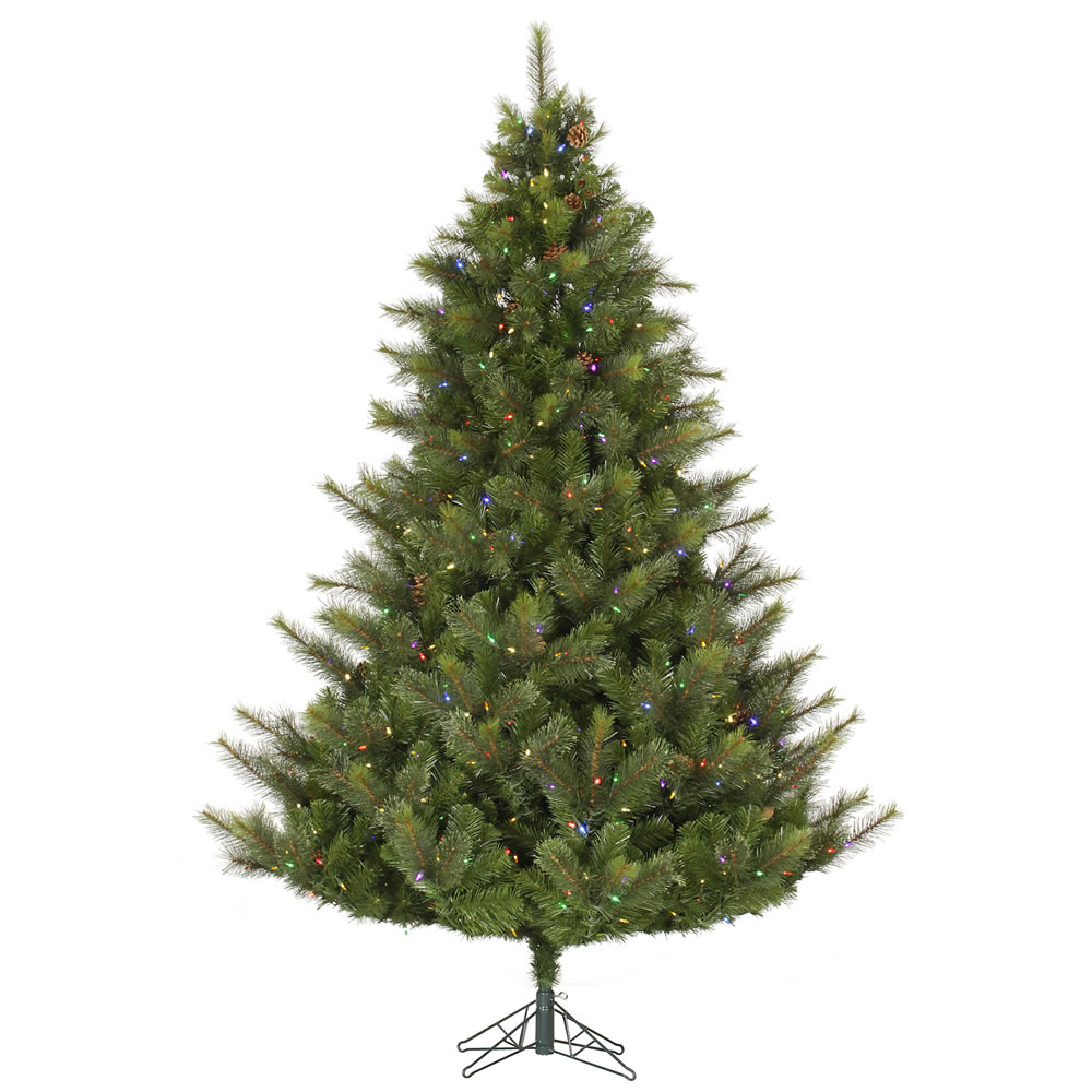 7.5 foot Modesto Mixed Christmas Tree MultiColored LEDs A140677LED