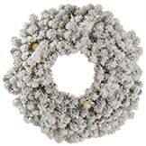 36 inch Flocked Kodiak Wreath: T5 & G40 LED Lights