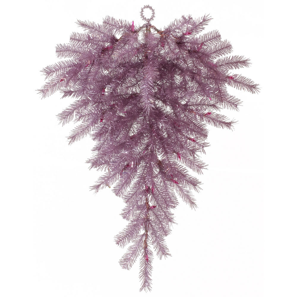inch Orchid Pink Tinsel Tear Drop