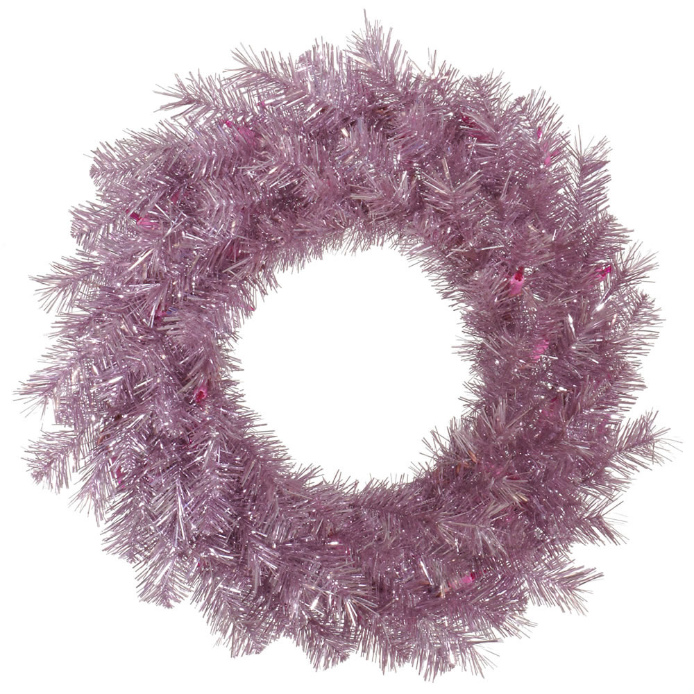 inch Orchid Pink Tinsel Wreath