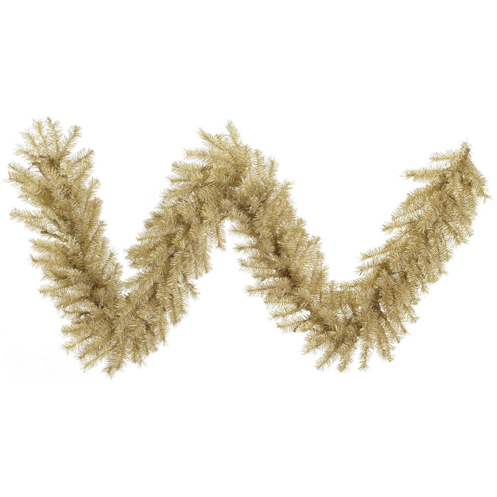 9 foot x inch White-Gold Tinsel Garland