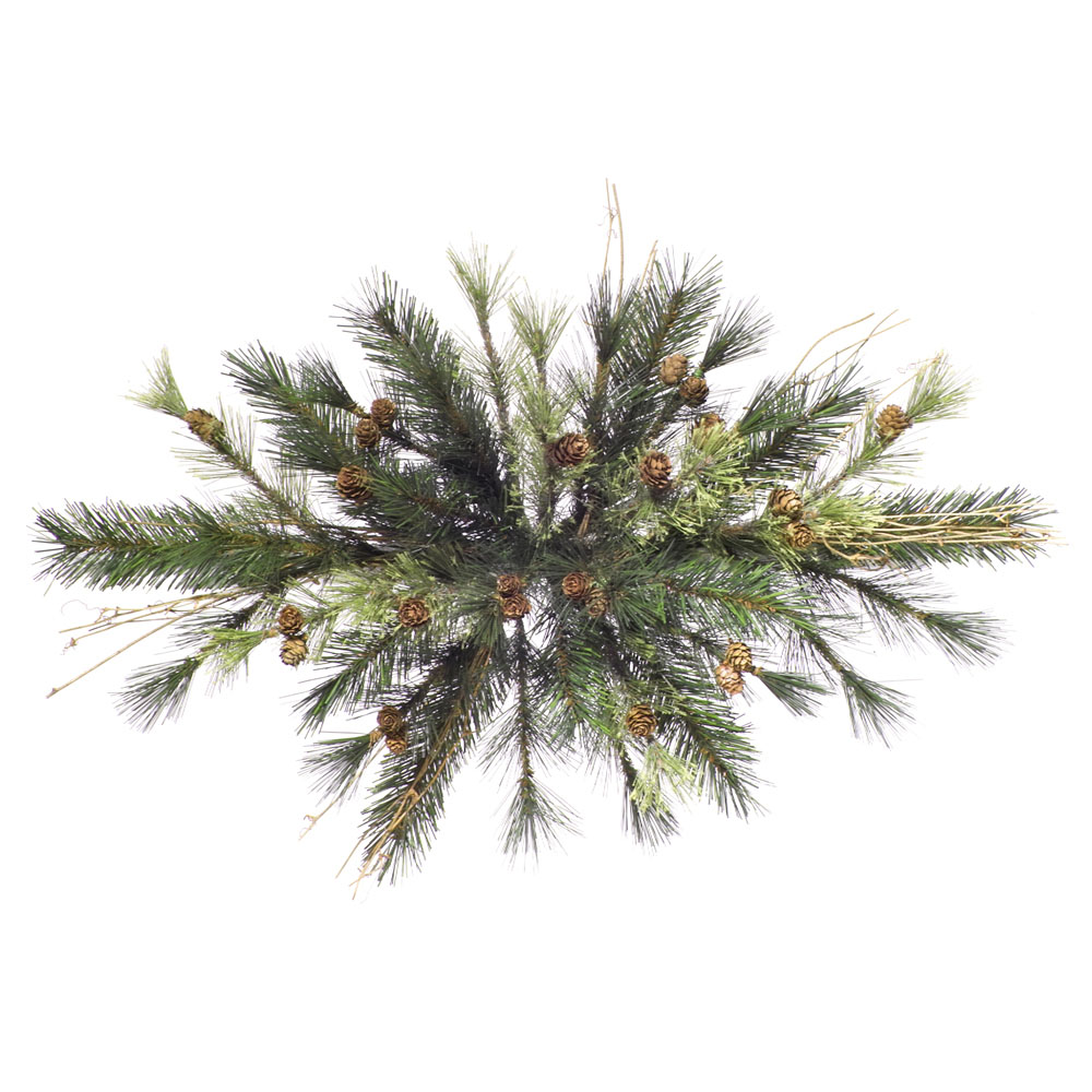 24 Inch Mixed Country Pine Swag: Unlit