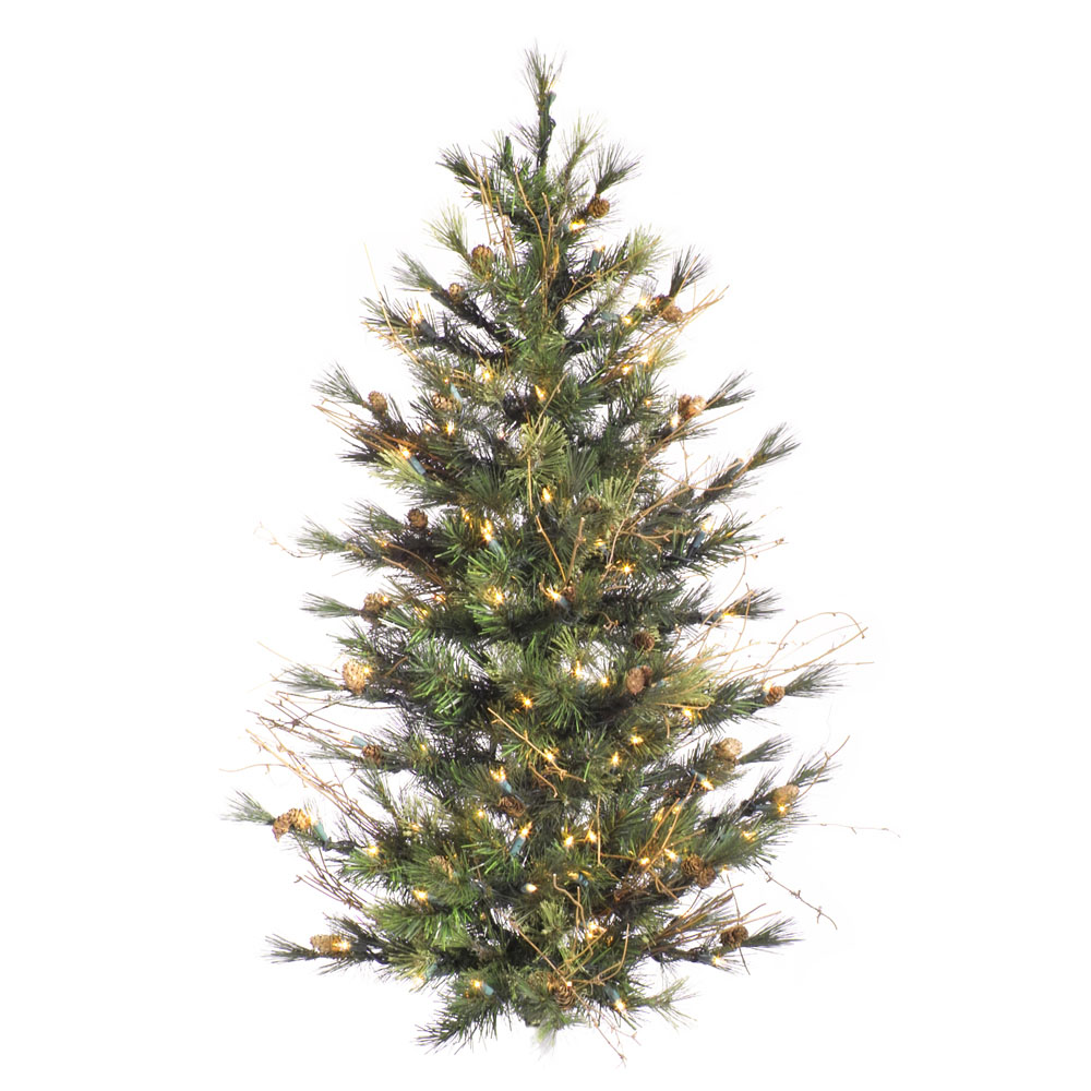 3 Foot Mixed Country Pine Wall Tree: Unlit