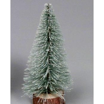 Flocked Village Tree: Unlit