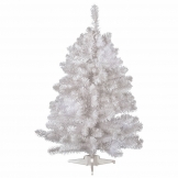 2 foot Crystal White Mini Christmas Tree: Unlit