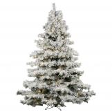 3 foot Flocked Alaskan Christmas Tree: Clear LEDs