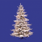 8.5 foot Flocked Sierra Fir Tree: Unlit
