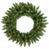 30 inch Camdon Fir Wreath: Multi-Colored LEDs