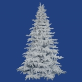 4.5 foot Flocked White Spruce Christmas Tree: Unlit