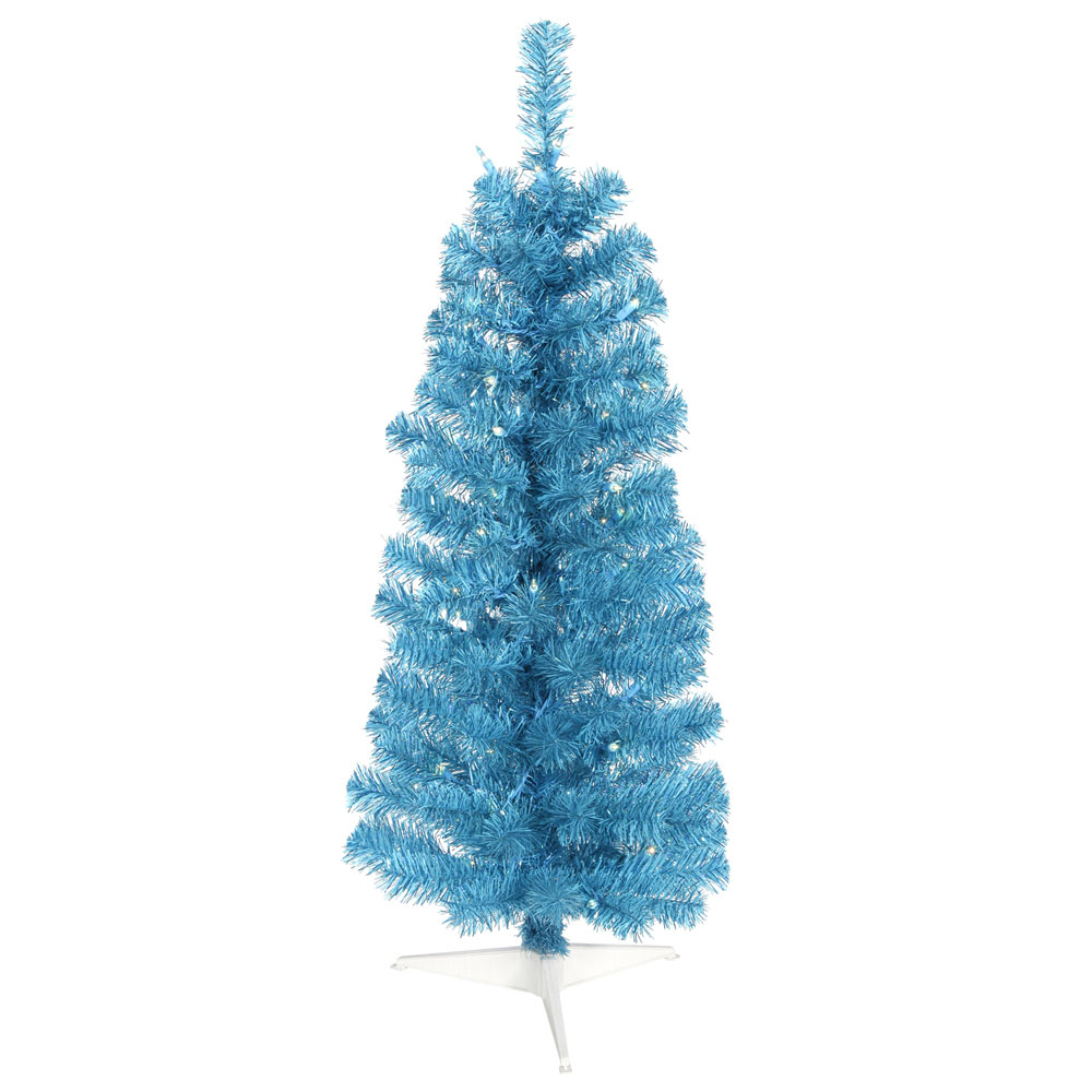 Sky Blue Pencil Tree: Blue Lights