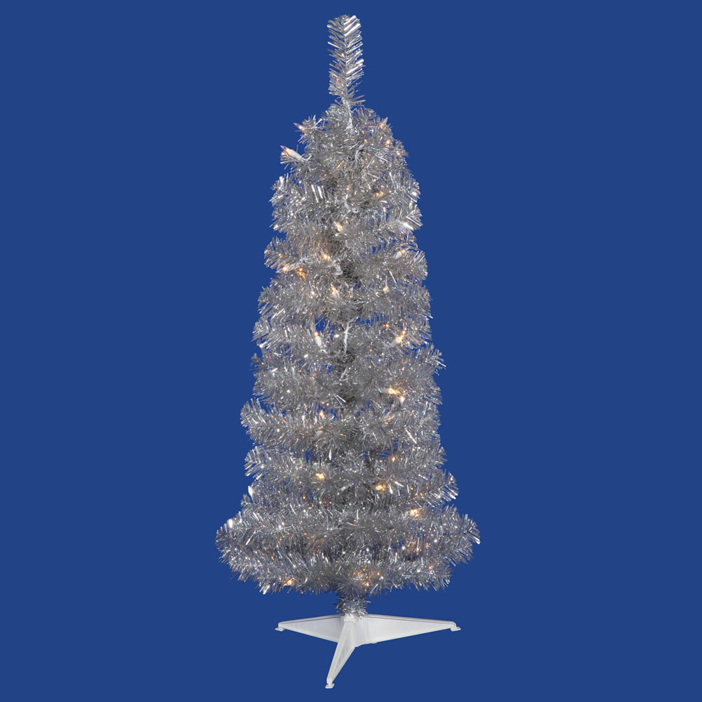 Silver Pencil Tree: Clear Lights