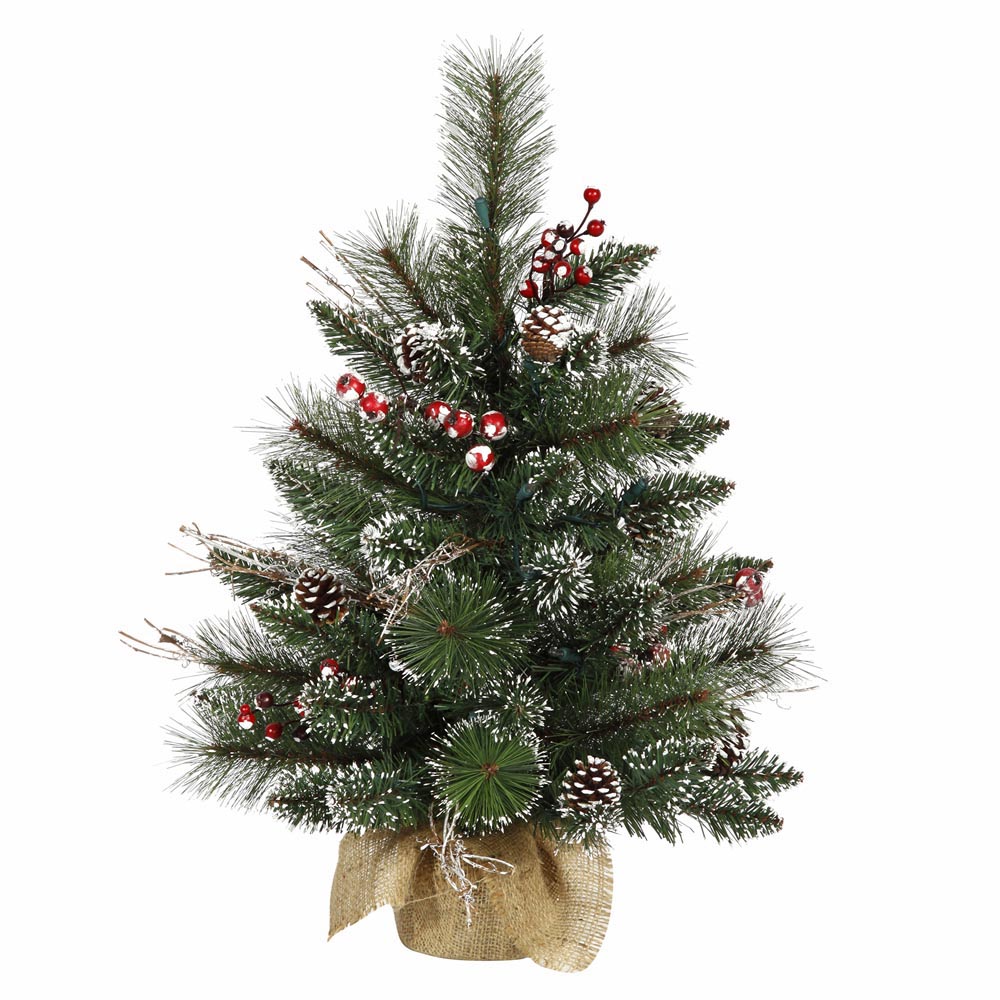 Snow Tipped Pine & Berry Tree