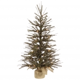 1.5 foot Vienna Twig Tree in Burlap Base: Clear Lights
