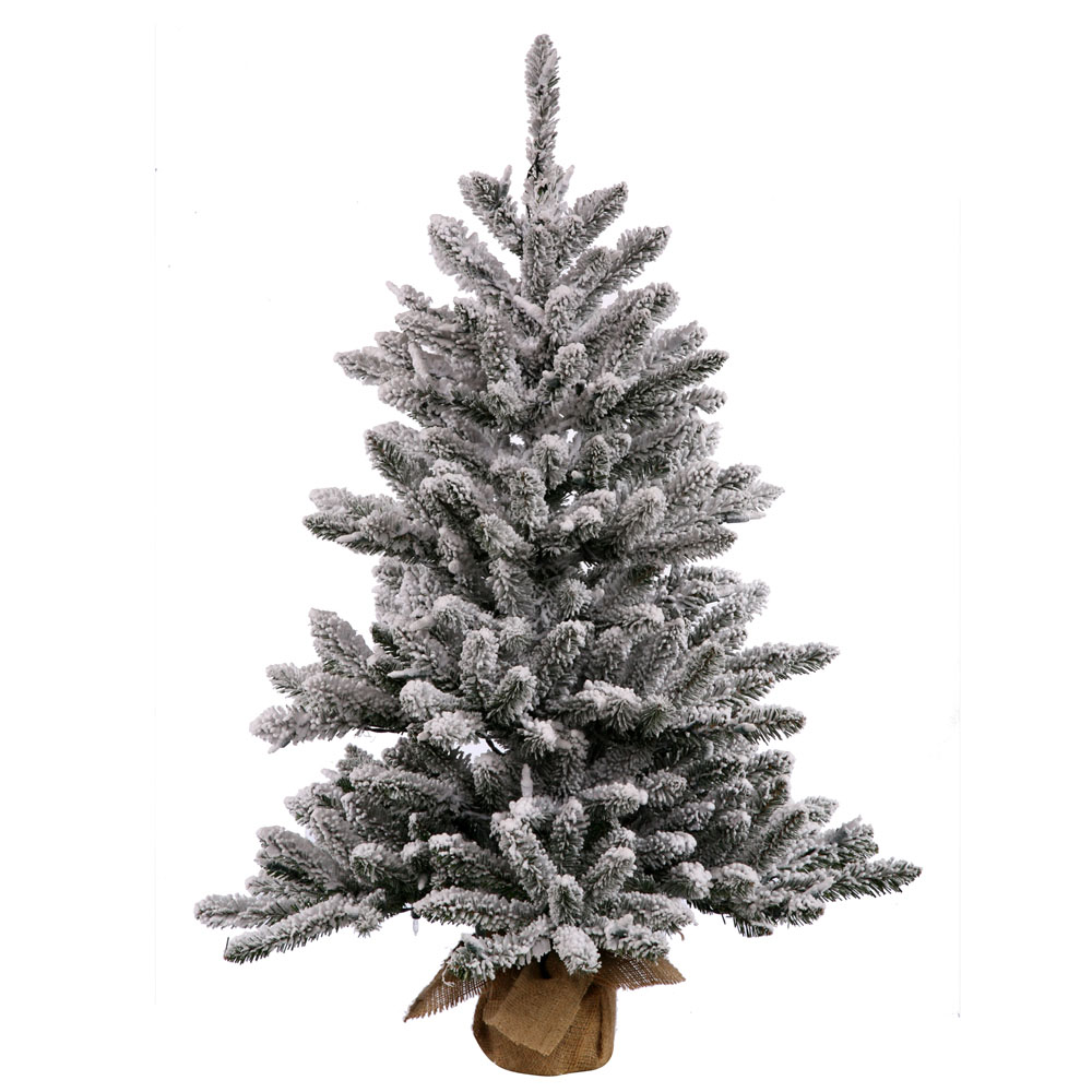 42 inch Flocked Anoka Pine Tree: Unlit