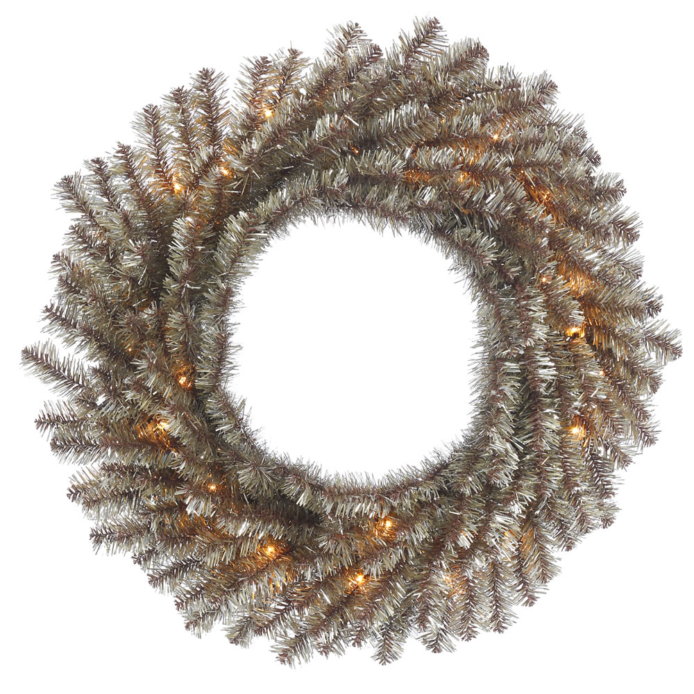 Mocha Tinsel Wreath