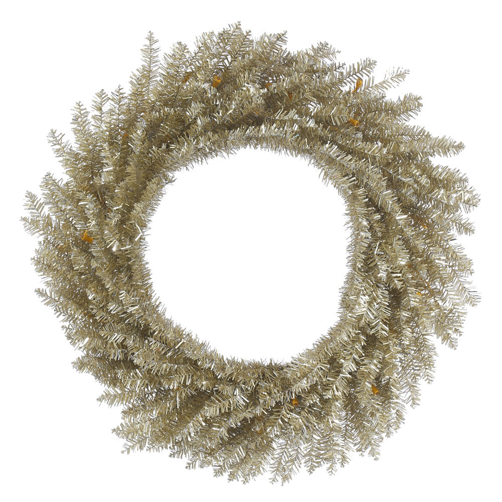 Champagne Tinsel Wreath