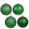 8 inch Green 4-Finish Ball Ornament: Set of 4