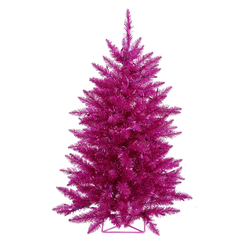 Fuchsia Table Top Tree: Fuchsia Lights