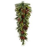 36 inch PE/PVC Cibola Mix Berry Teardrop: Clear Lights