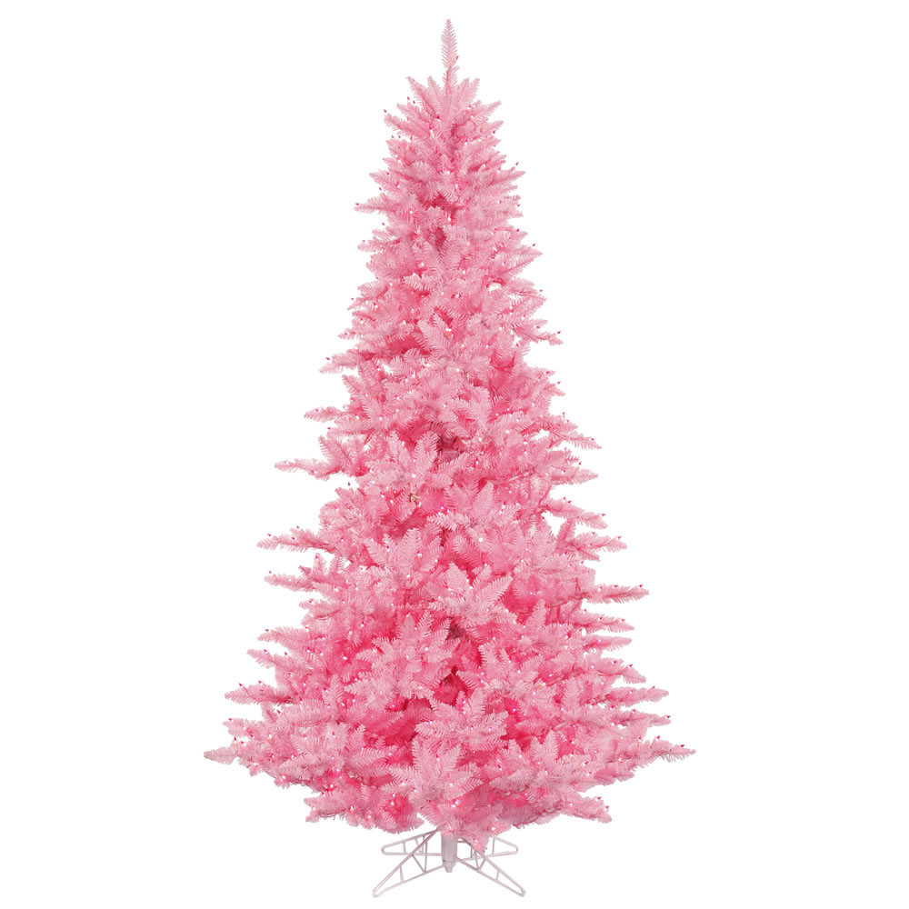 3 foot Pink Fir Tree: Pink LED Lights