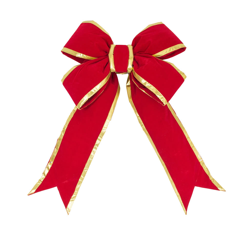 Red-Gold Velvet Indoor Bow