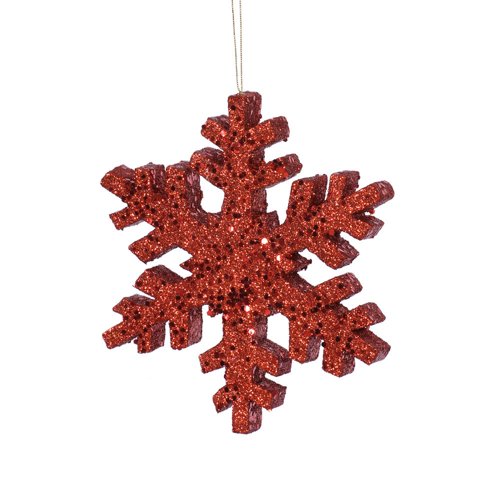 inch Glitter Snowflake Ornament