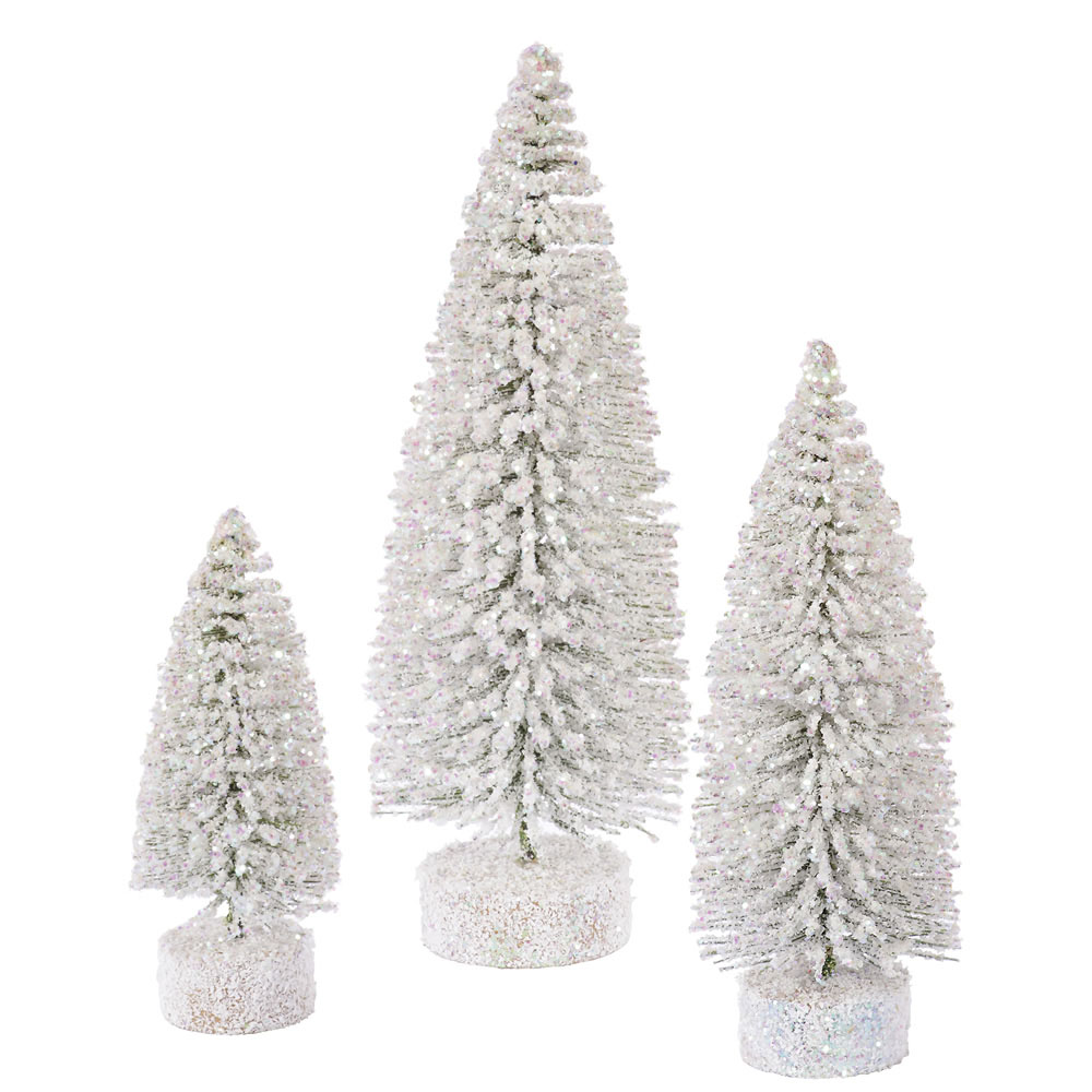 5, 7 & inch Snow Oval Tree: Unlit