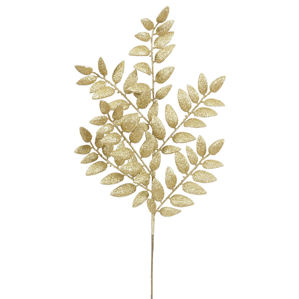 inch Glitter Honey Locust Spray: Set of 6