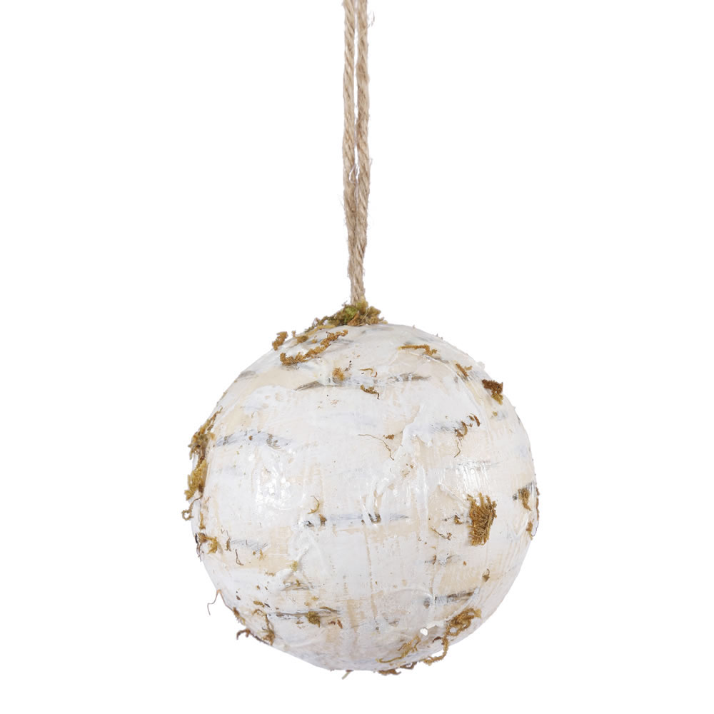 vickerman 4 inch White Birch Ball Ornament L157410