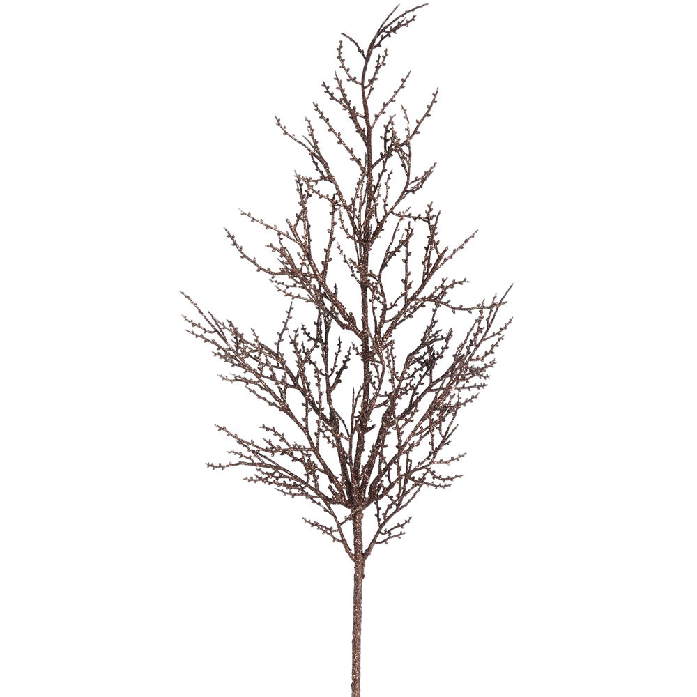 28 inch Pewter Glitter Wild Huck Spray: Set of 6
