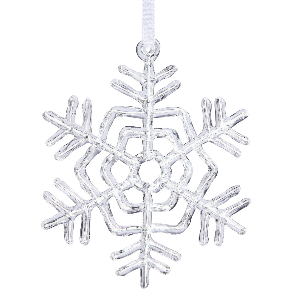 12 inch Clear Acrylic Snowflake Ornament
