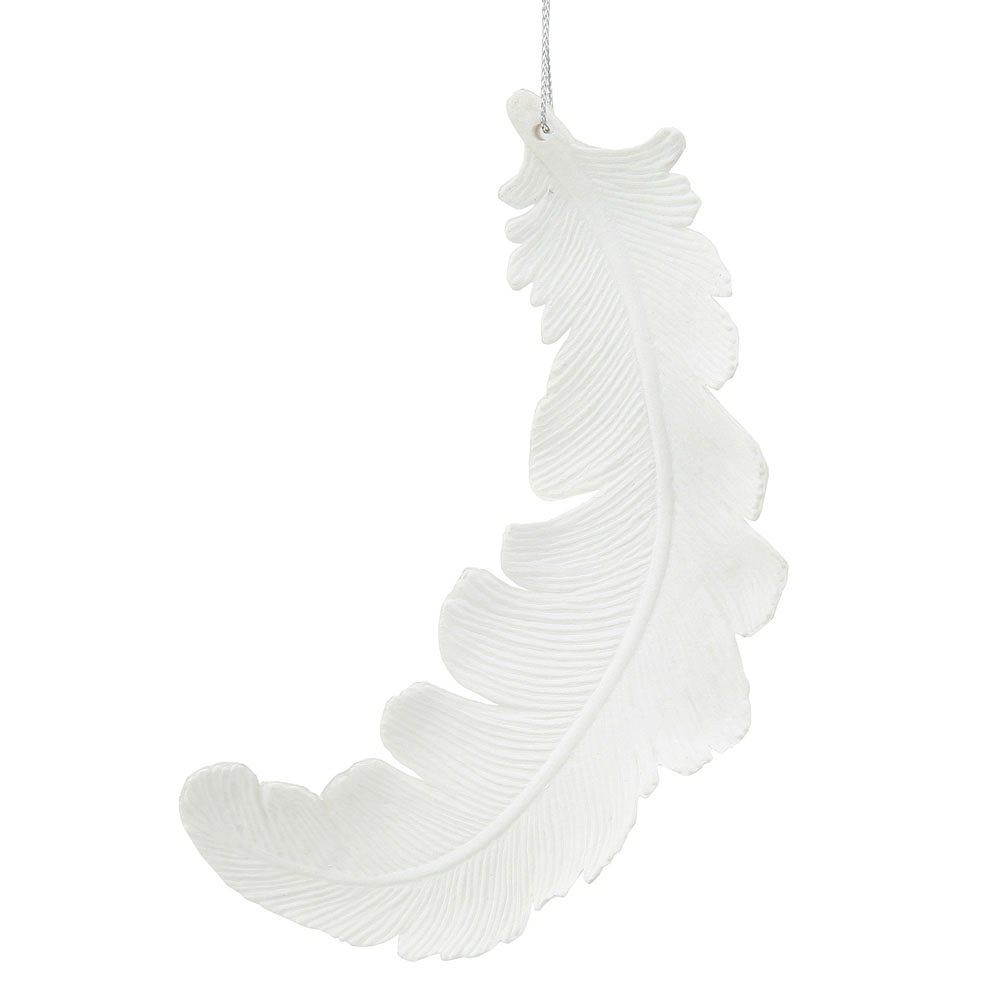 inch Matte Feather Ornament: Set of