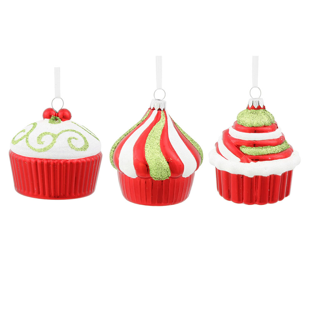 inch Cupcake Ornament: Set of