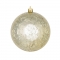 6 inch Champagne Shiny Mercury Ball Ornament: Set of 4