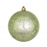 4.75 inch Celadon Shiny Mercury Ball Ornament: Set of 4