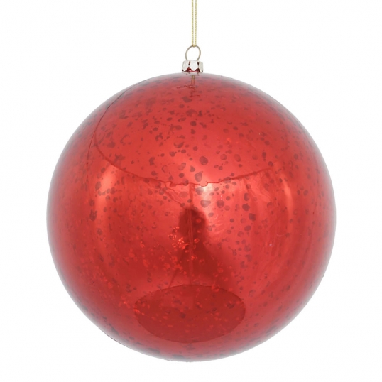 6 inch Shiny Mercury Ball Ornament: Set of 4