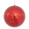 6 inch Red Shiny Mercury Ball Ornament: Set of 4