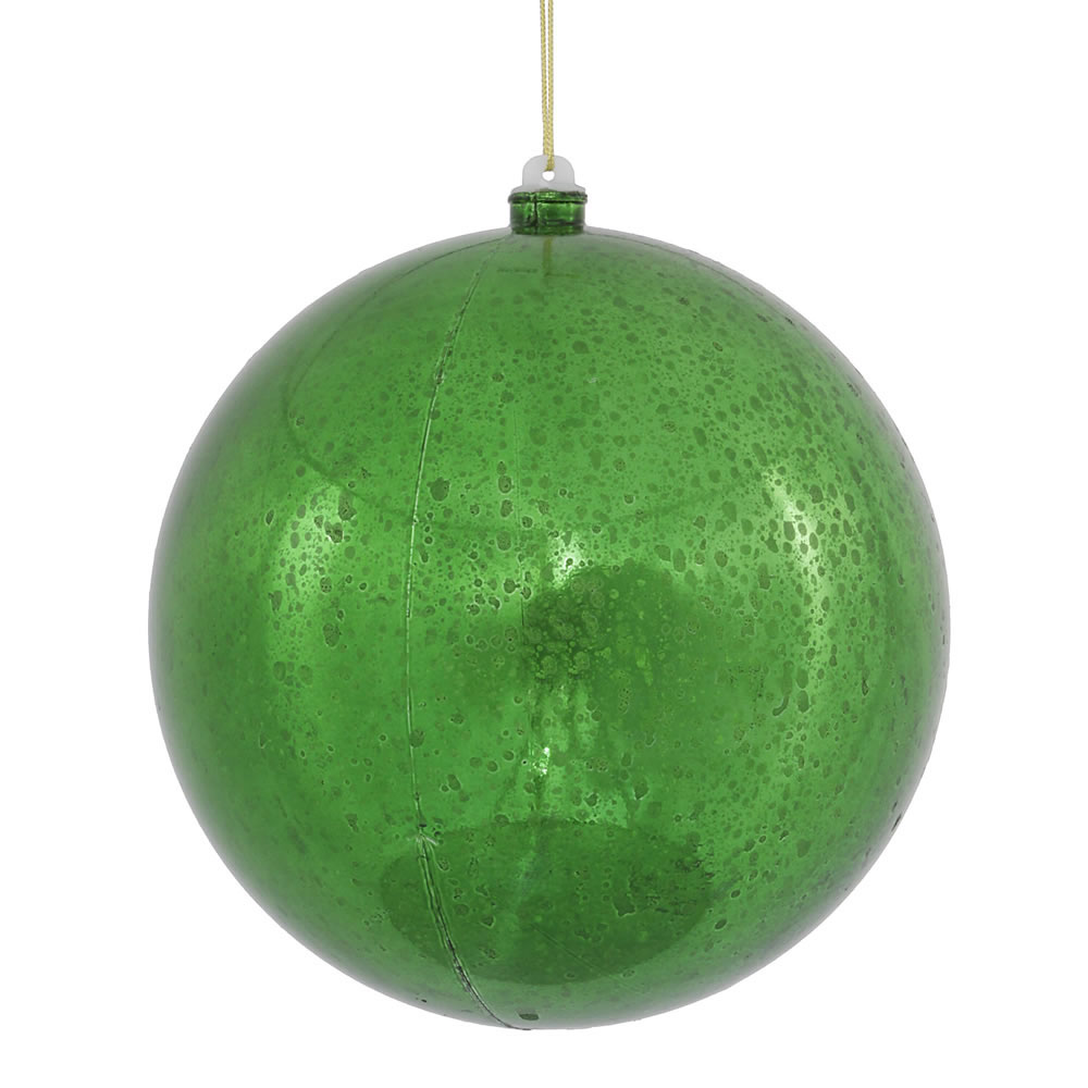 8 inch Green Mercury Ball Ornament.