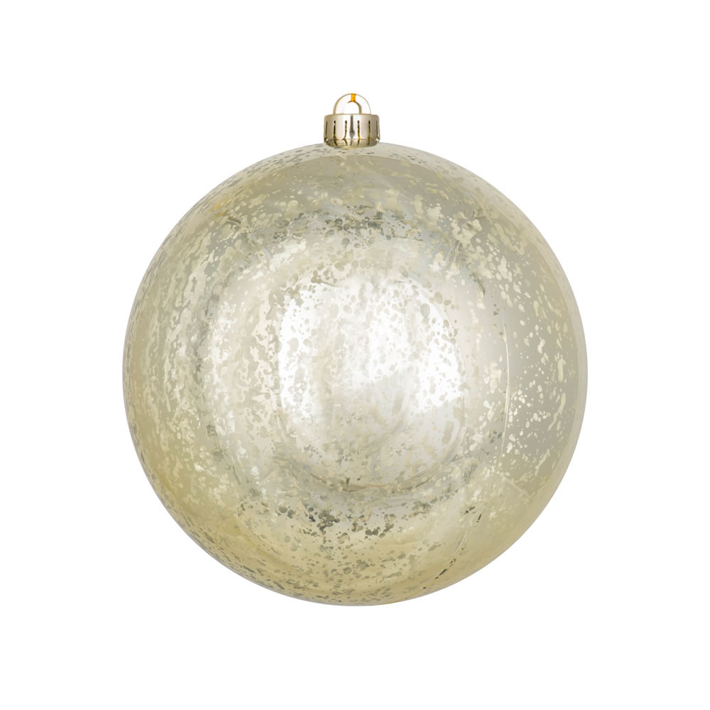 8 inch Champagne Shiny Mercury Ball Ornament