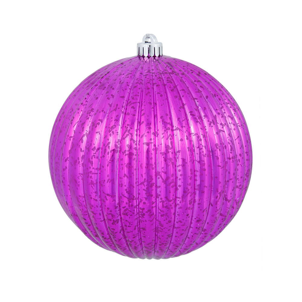 inch Mercury Pumpkin Ball Ornament: Set of 6