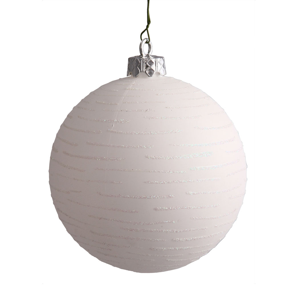 inch Glitter Ball Ornament: Set of 2