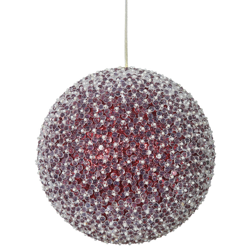 10 Inch Acrylic Beaded Ball Ornament