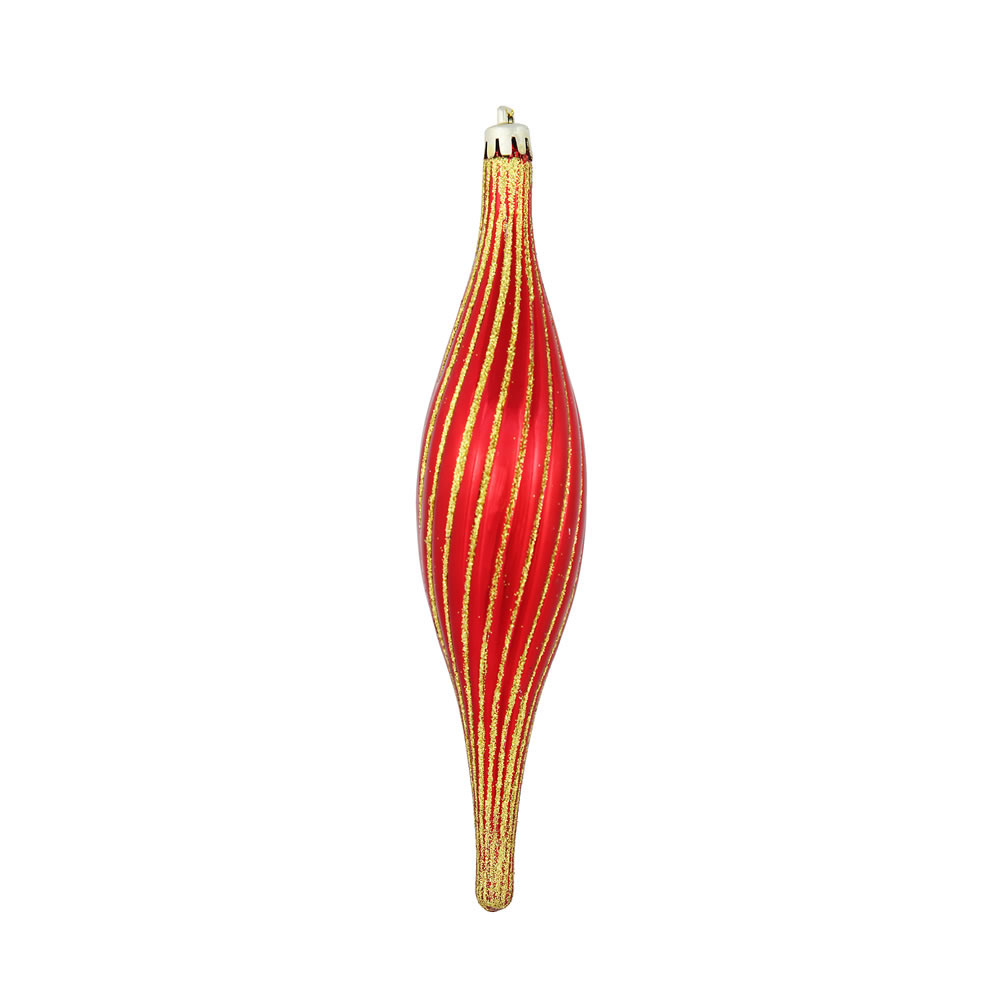 inch Glitter Spiral Ornament: Set of 4