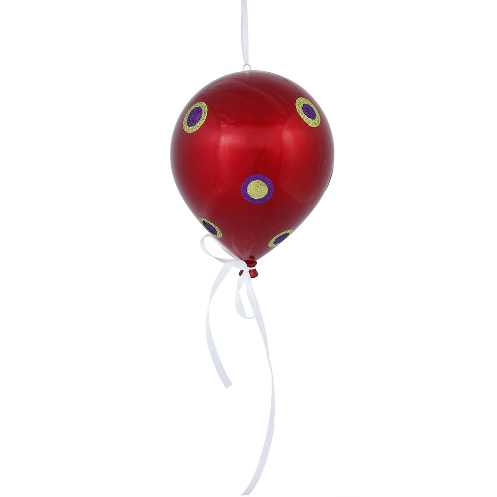 10 inch Red Dot Balloon Ornament: Set of 3