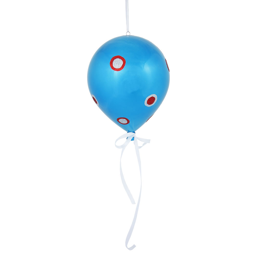 10 inch Turquoise Dot Balloon Ornament: Set of 3